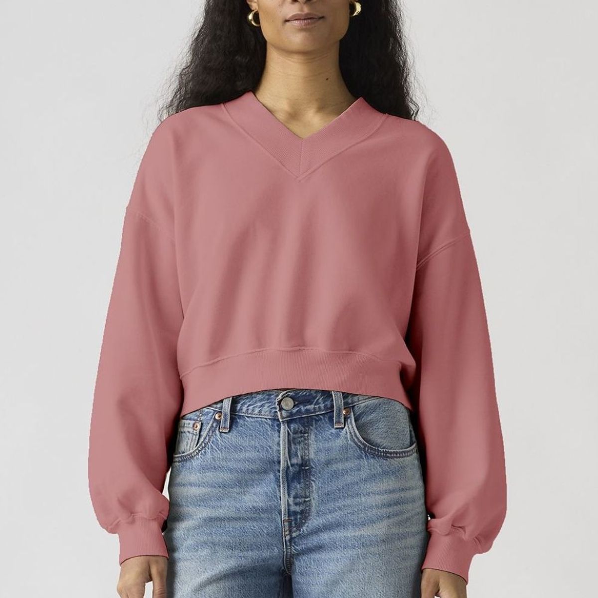 LEVIS - Polerón Mujer Vintage Vneck Rosado Levis
