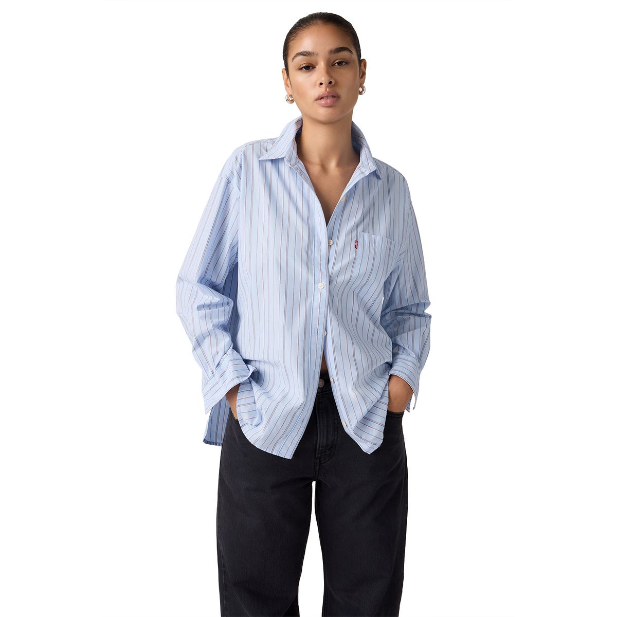 LEVIS - Blusa Mujer Harlie Boyfriend Shirt Celeste Levis