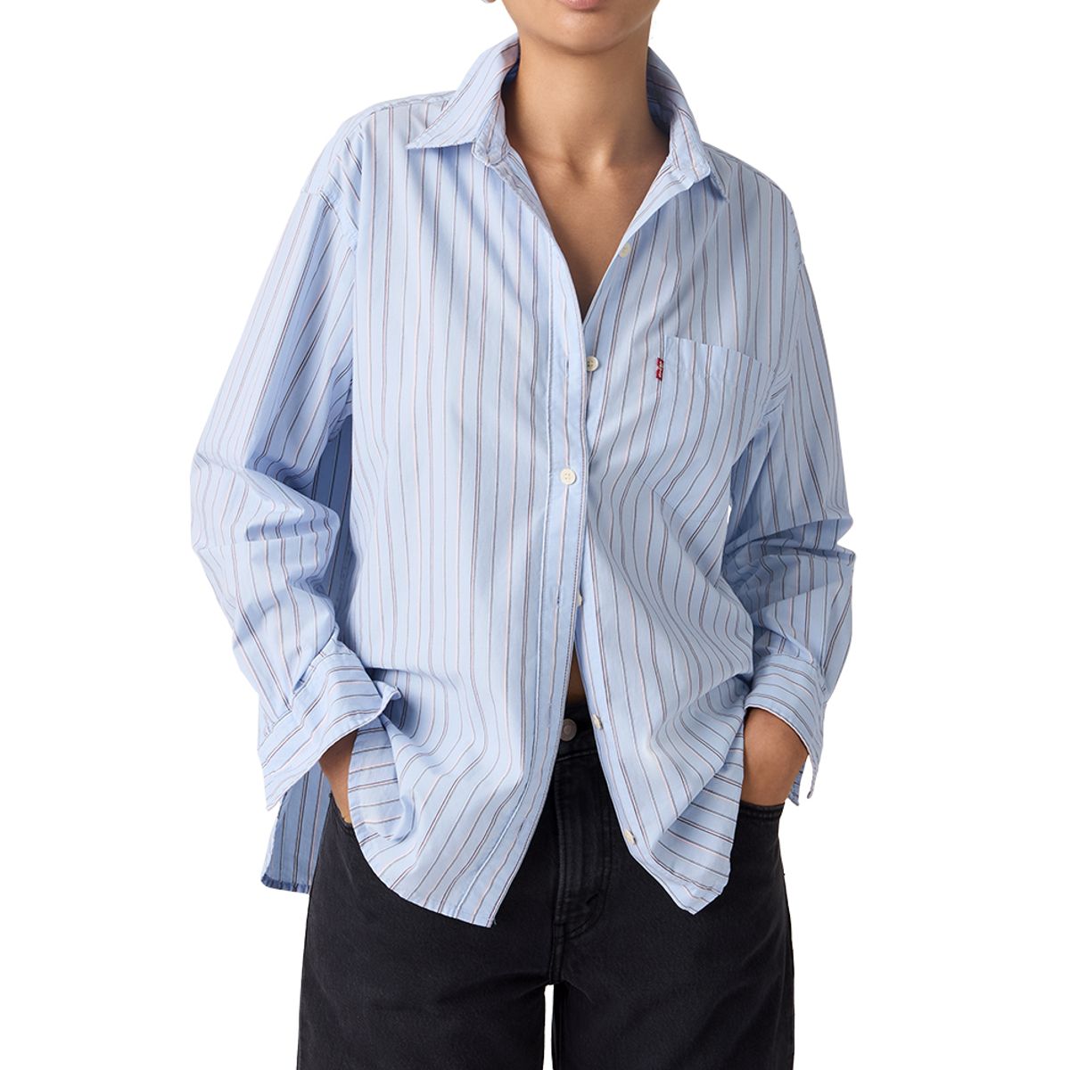 LEVIS - Blusa Mujer Harlie Boyfriend Shirt Celeste Levis