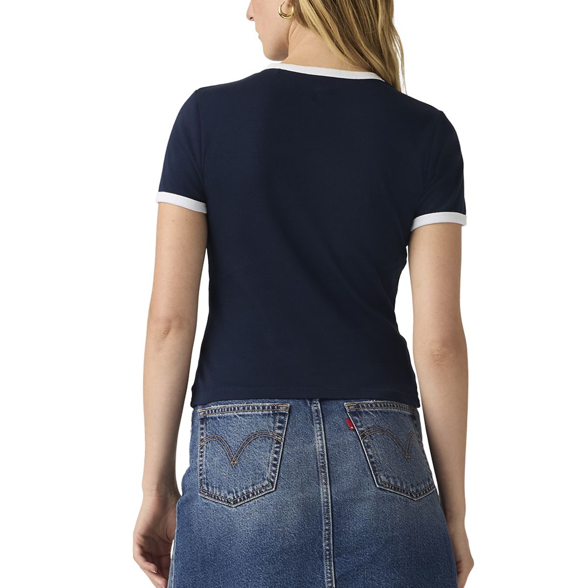 LEVIS - Polera Mujer Graphic Ringer Rickie Azul Levis