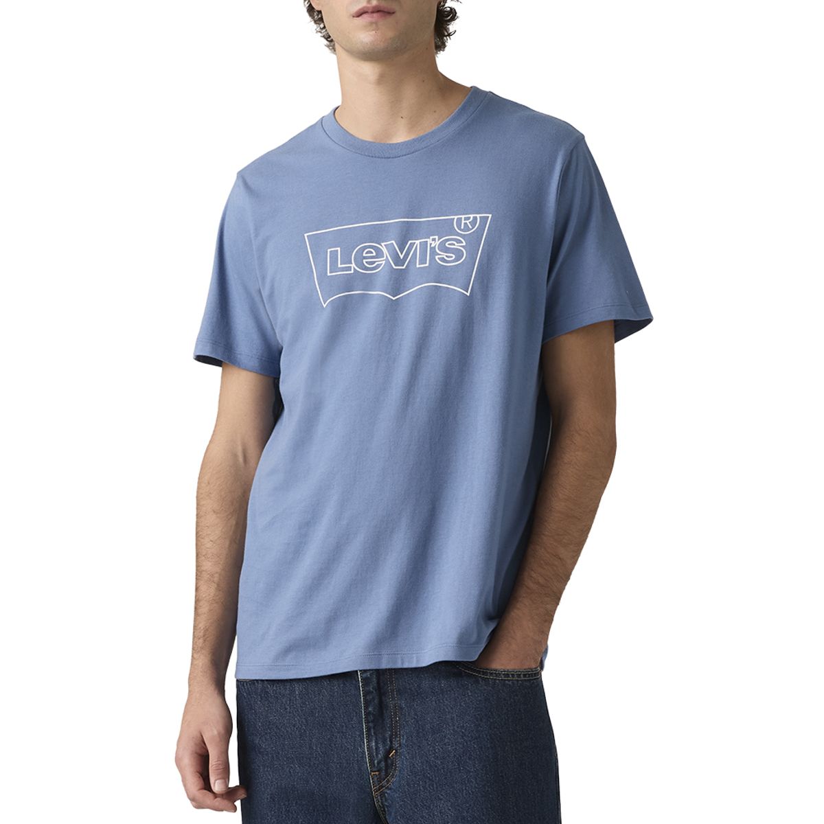 LEVIS - Polera Hombre Graphic Crewneck Tee Azul Levis
