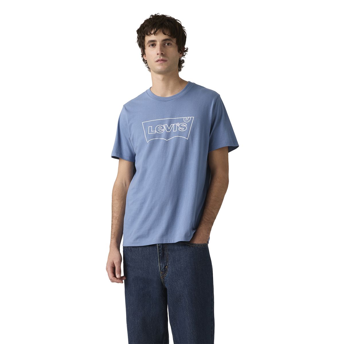 LEVIS - Polera Hombre Graphic Crewneck Tee Azul Levis