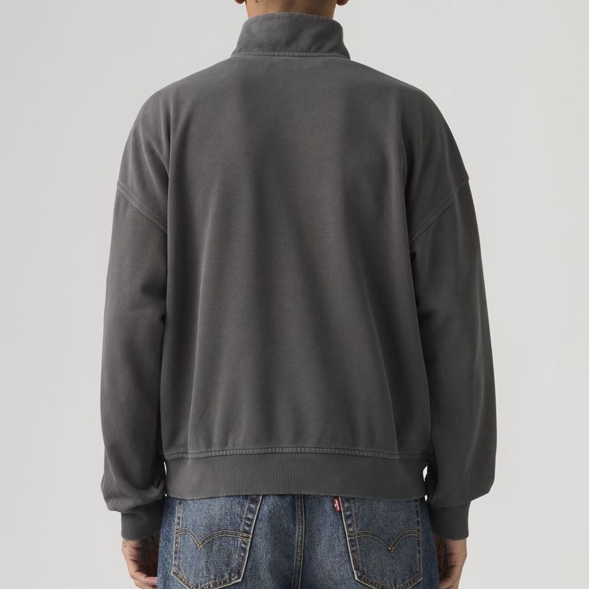 LEVIS - Polerón Hombre Marina Quarter Zip Gris Levis