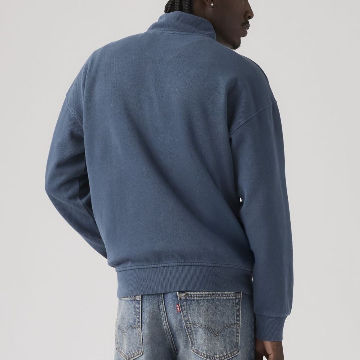 LEVIS - Polerón Hombre Marina Quarter Zip Azul Levis