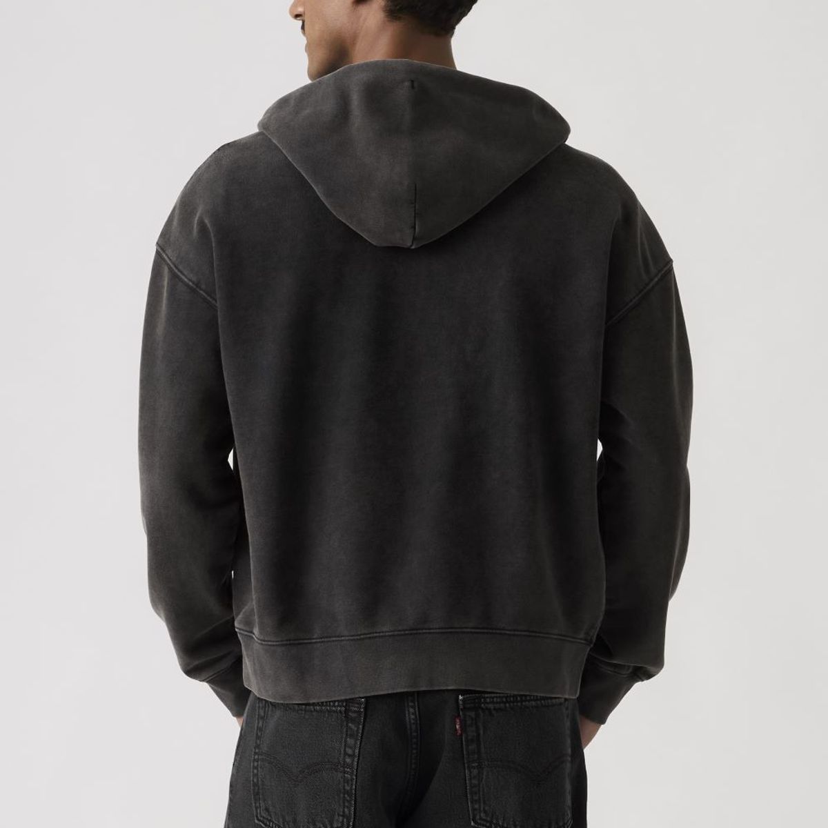 LEVIS - Polerón Hombre Hayes Cropped Full Zip Negro Levis