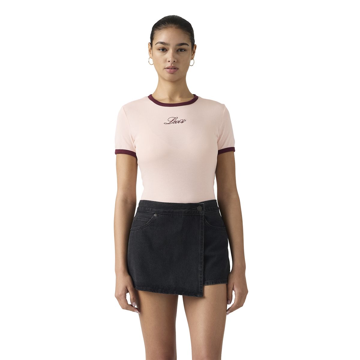 LEVIS - Polera Mujer Graphic Ringer Rickie Rosado Levis