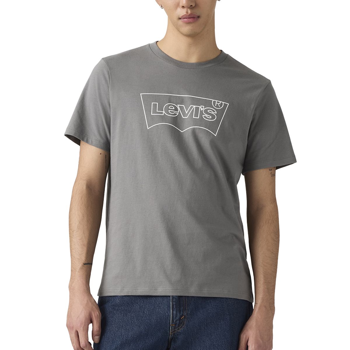 LEVIS - Polera Hombre Graphic Crewneck Tee Gris Levis