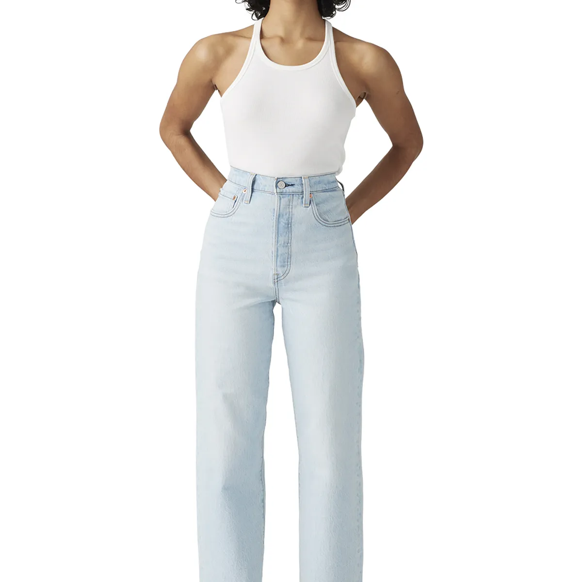 LEVIS - Jeans Mujer Ribcage Straight Ankle Celeste Levis