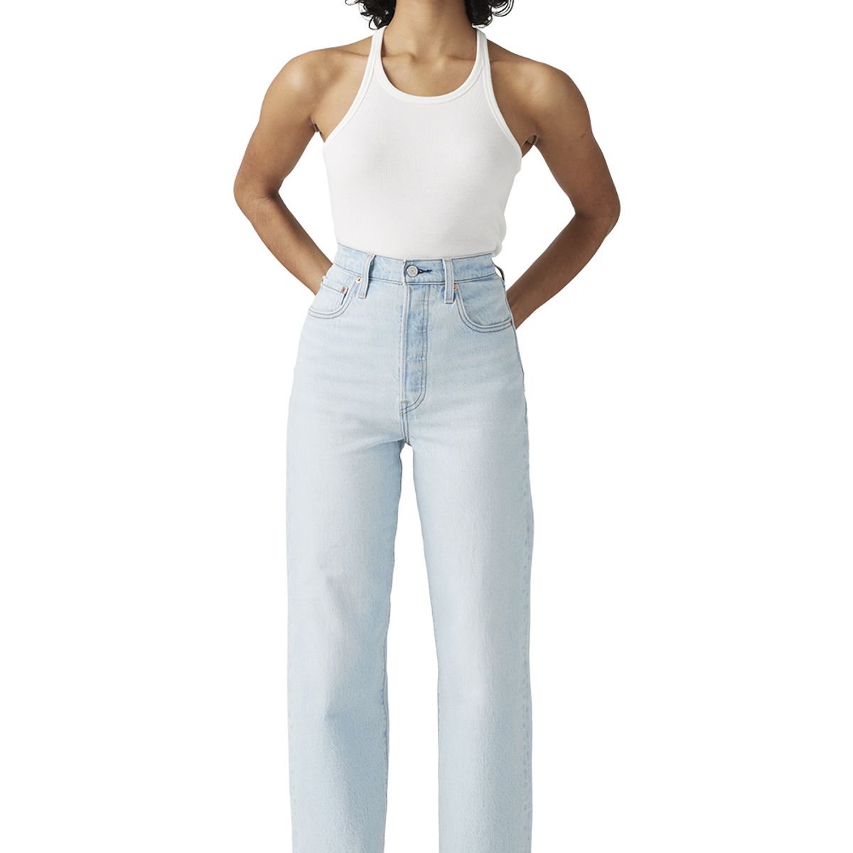 LEVIS - Jeans Mujer Ribcage Straight Ankle Celeste Levis