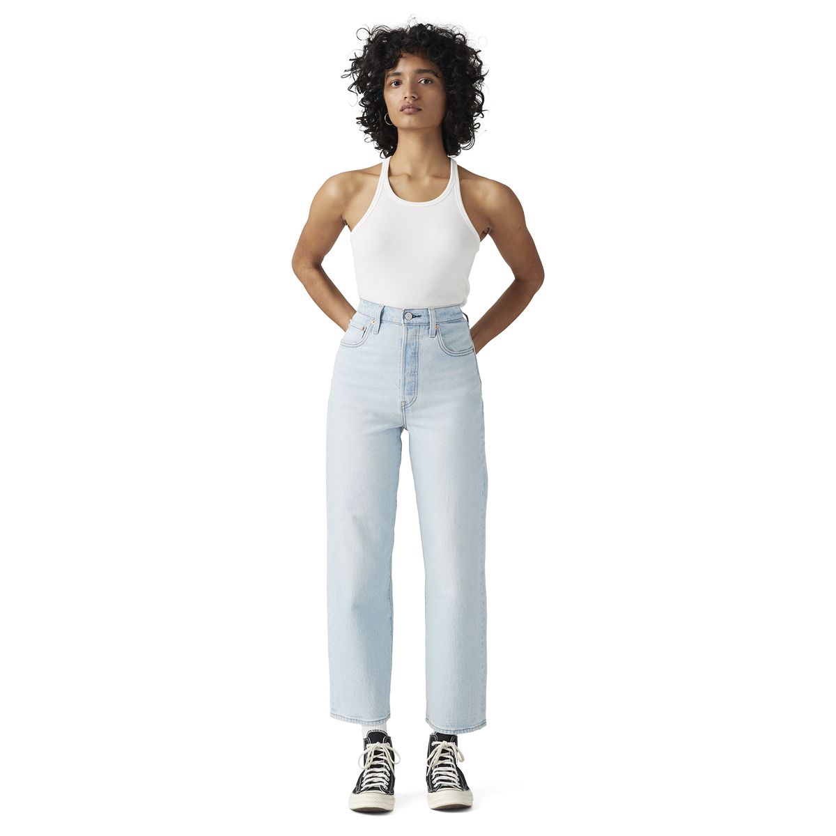 LEVIS - Jeans Mujer Ribcage Straight Ankle Celeste Levis