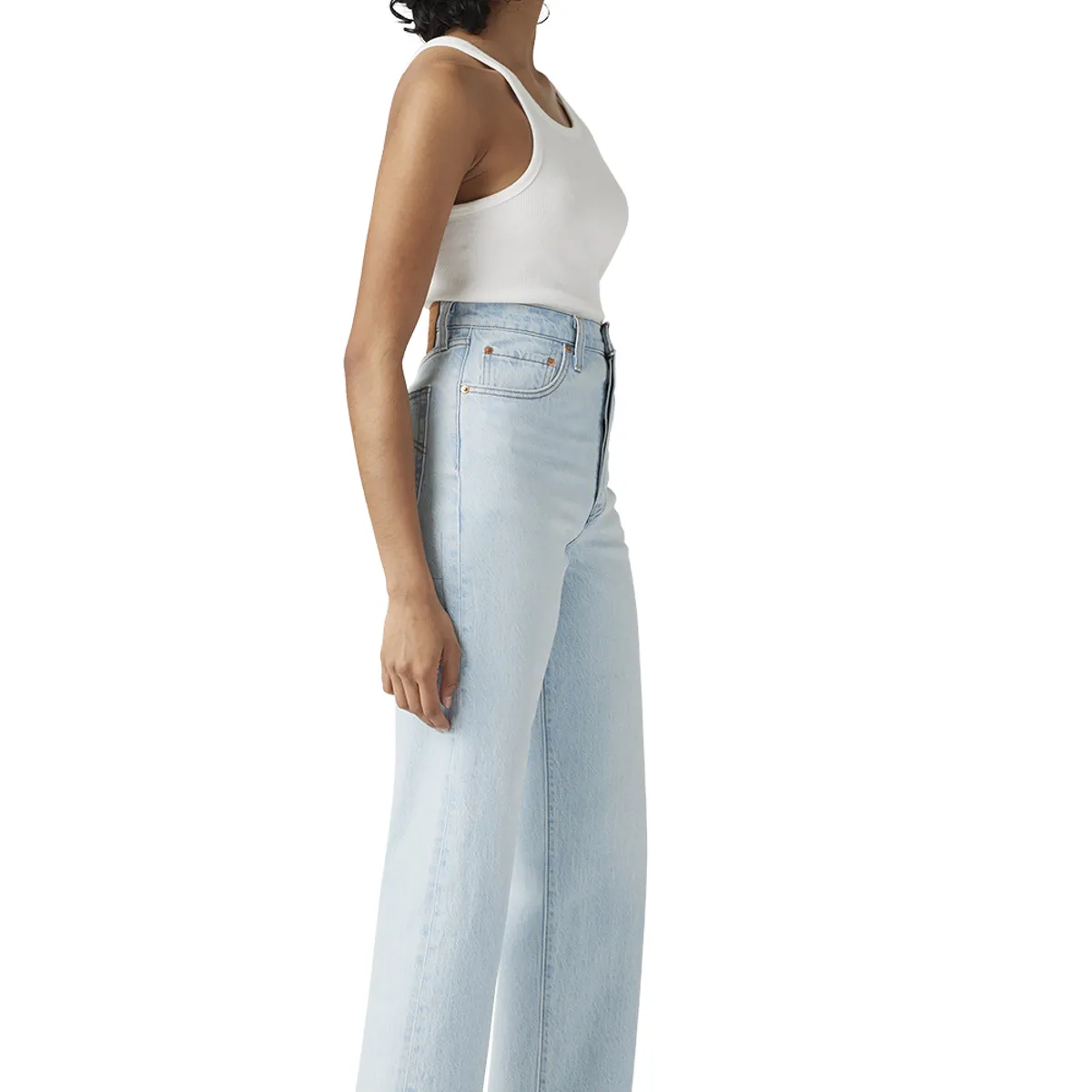 LEVIS - Jeans Mujer Ribcage Straight Ankle Celeste Levis