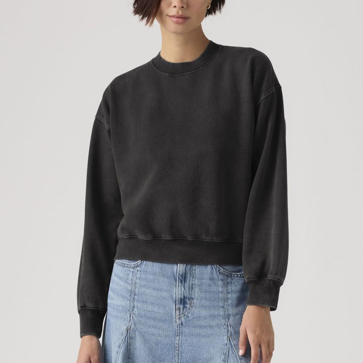 LEVIS - Polerón Mujer Vintage Boxy Negro Levis