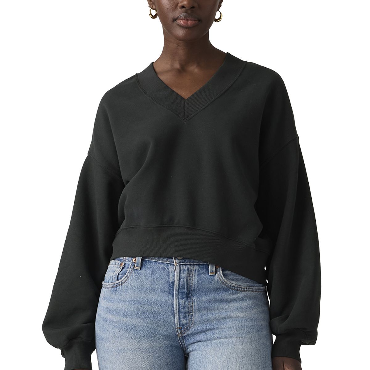 LEVIS - Polerón Mujer Vintage Vneck Negro Levis