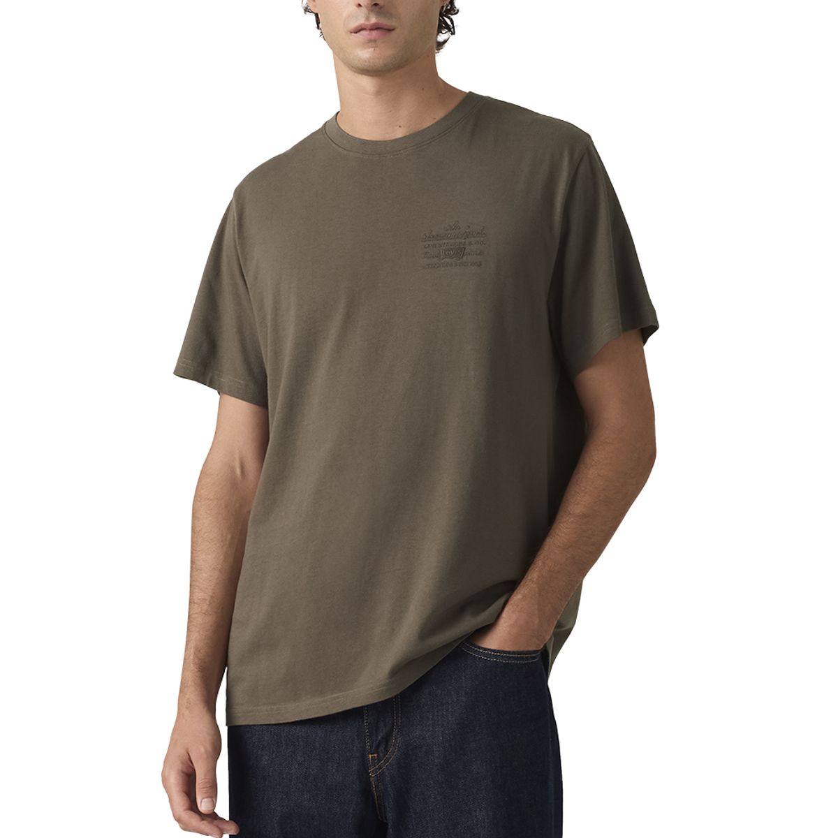 LEVIS - Polera Hombre Ss Relaxed Fit Tee Café Levis