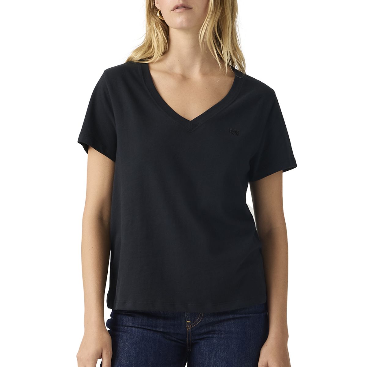 LEVIS - Polera Mujer Favorite V-neck Negro Levis