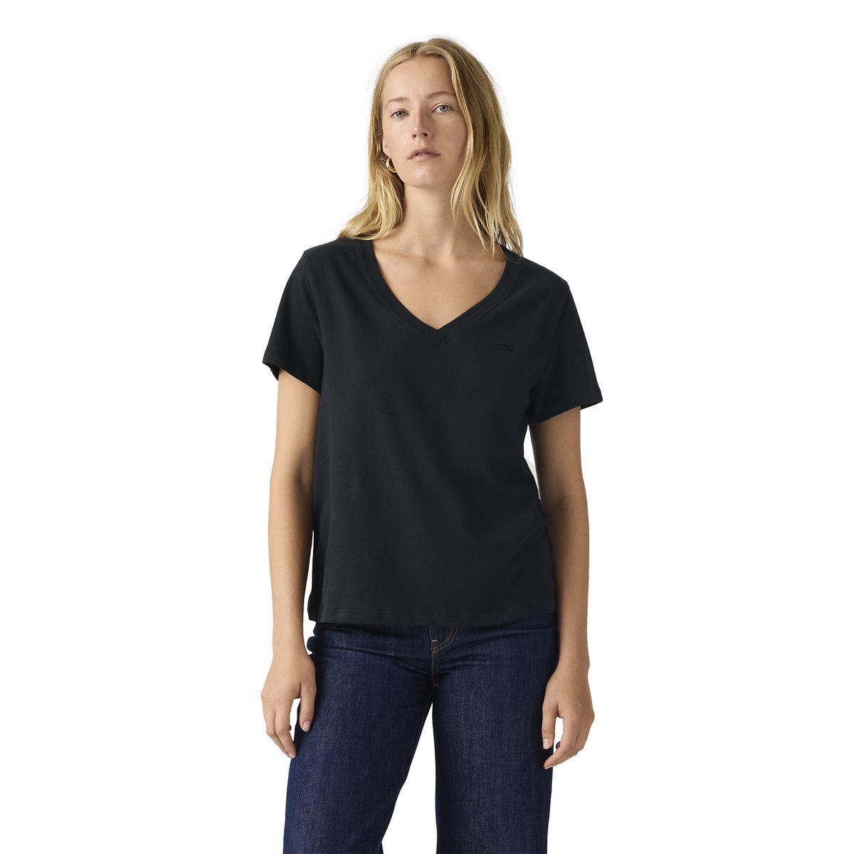 LEVIS - Polera Mujer Favorite V-neck Negro Levis
