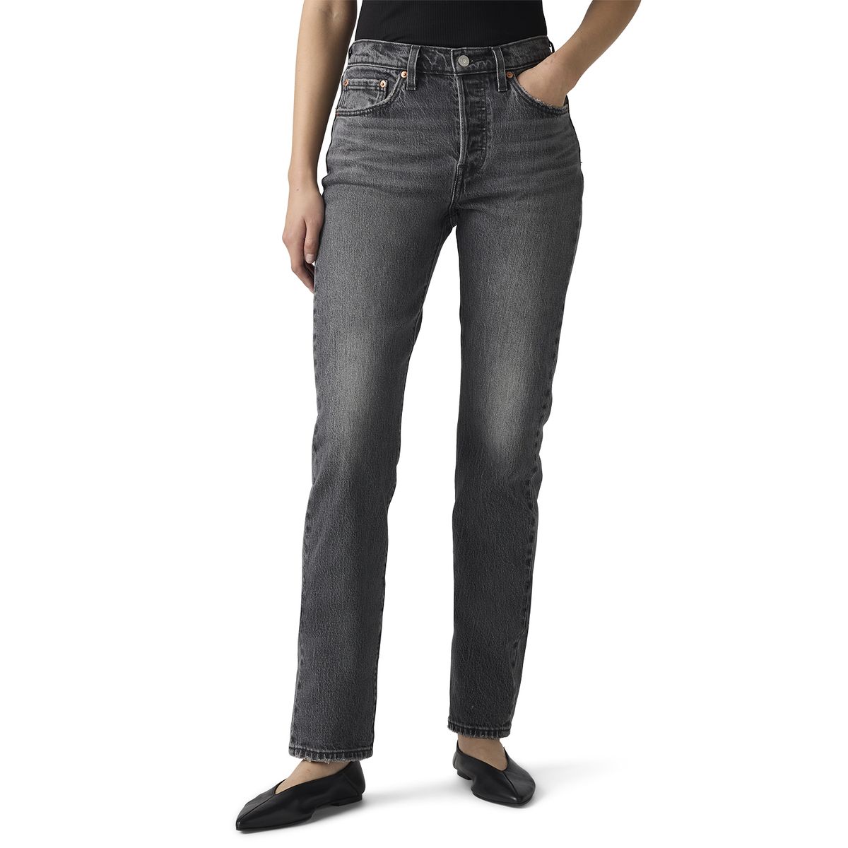 LEVIS - Jeans Mujer 501 For Women Gris Levis