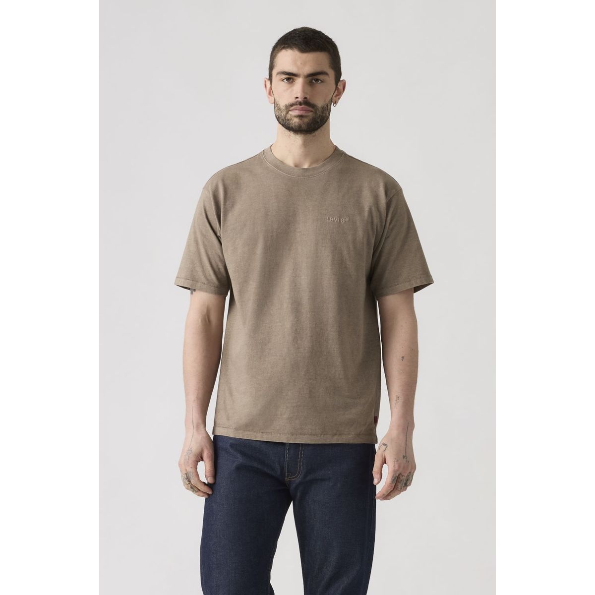 LEVIS - Polera Hombre Red Tab Vintage Tee Café Levis