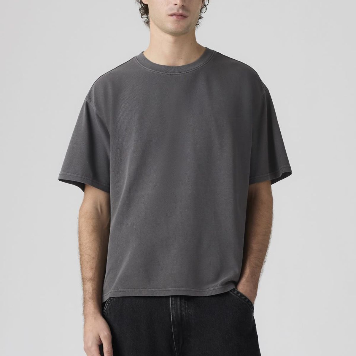LEVIS - Polera Hombre Cropped Tee Gris Levis