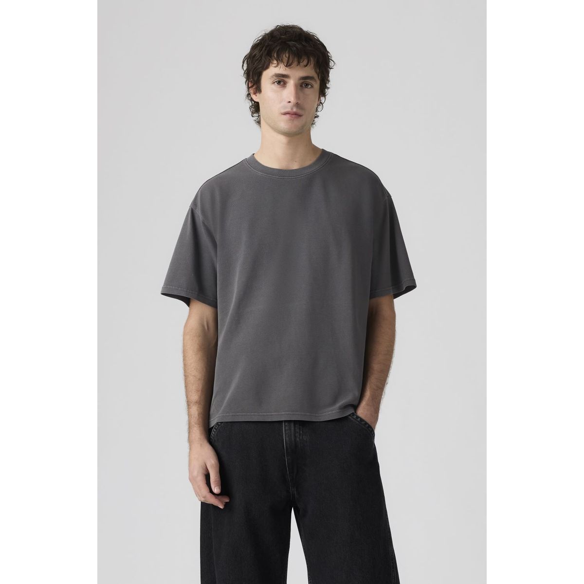 LEVIS - Polera Hombre Cropped Tee Gris Levis