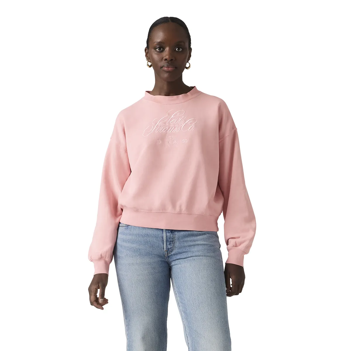 LEVIS - Polerón Mujer Vintage Boxy Crew Rosado Levis