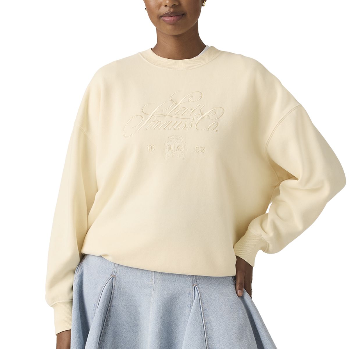 LEVIS - Polerón Mujer Vintage Oversized Crew Beige Levis