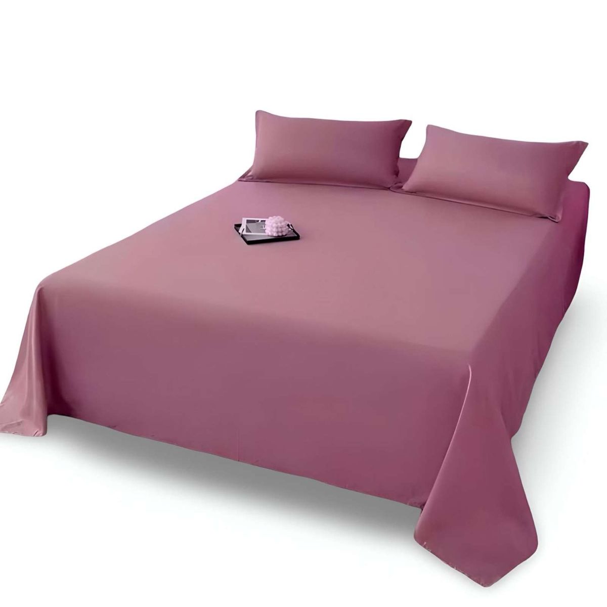 GENERICO - Juegos de Sábanas de POLIALGODON 2 PZ ROSA