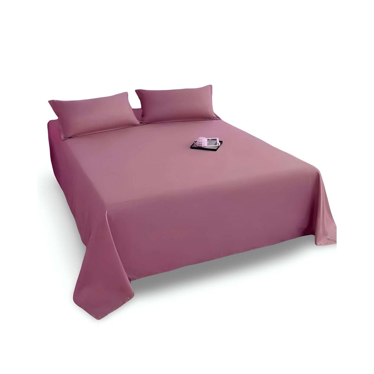 GENERICO - Juegos de Sábanas de POLIALGODON SUPER KING ROSA