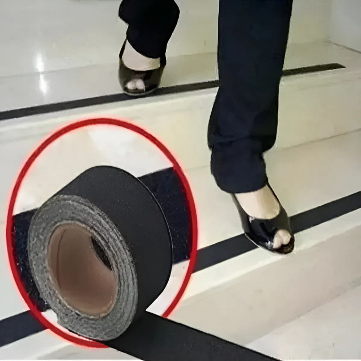 GENERICO - Cinta Antideslizante Bestfer Negra 5m x 5cm Resistente Agua Escaleras