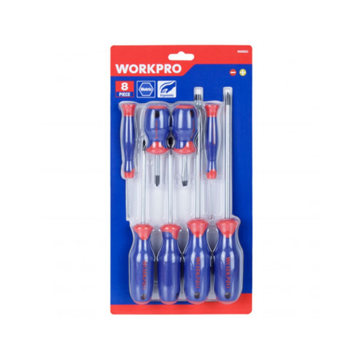 WORKPRO - JUEGO DESTORNILLADORES 8 PIEZAS