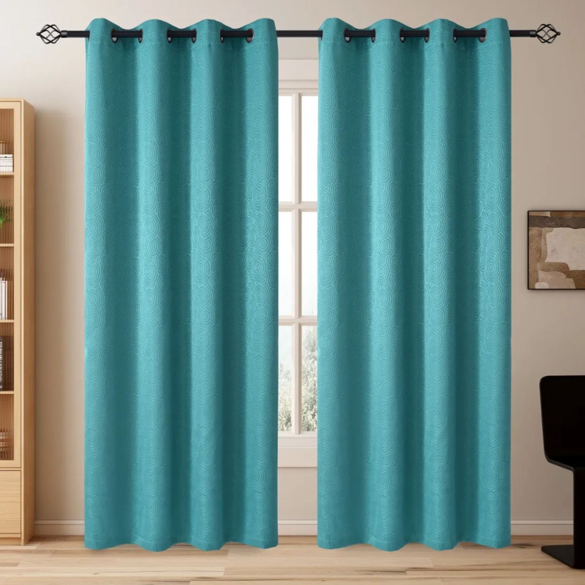 OKAY - Set Cortinas Hogar 2 Paños 140x220 Cm