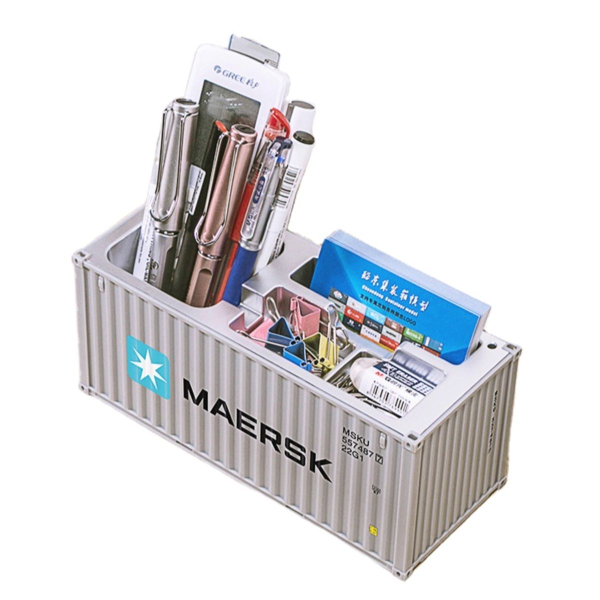 TODOK - Organizador Escritorio Porta Pinceles Contenedor Maersk