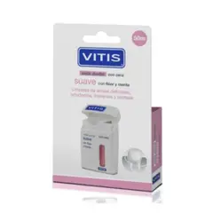 VITIS - Hilo Dental Suave Con Cera Y Fluor 50m No Tiene Sabor