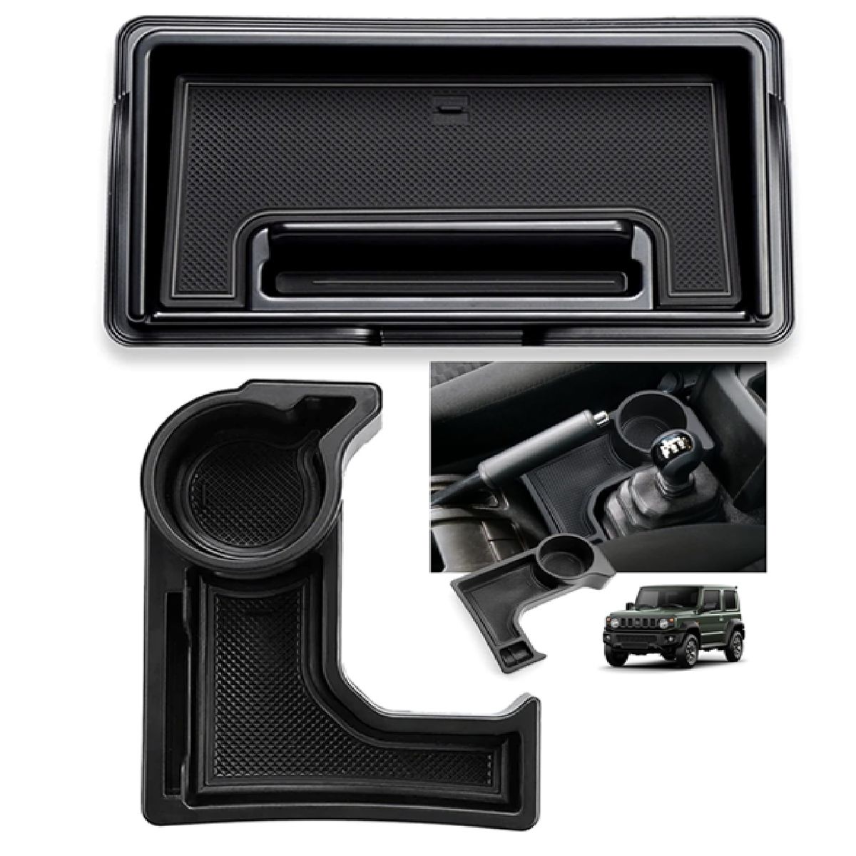 GENERICO - Porta Vaso Auto Organizador Aceesorios Multifuncional Suzuki Jimny Automatico Cafe Moneda Billertera