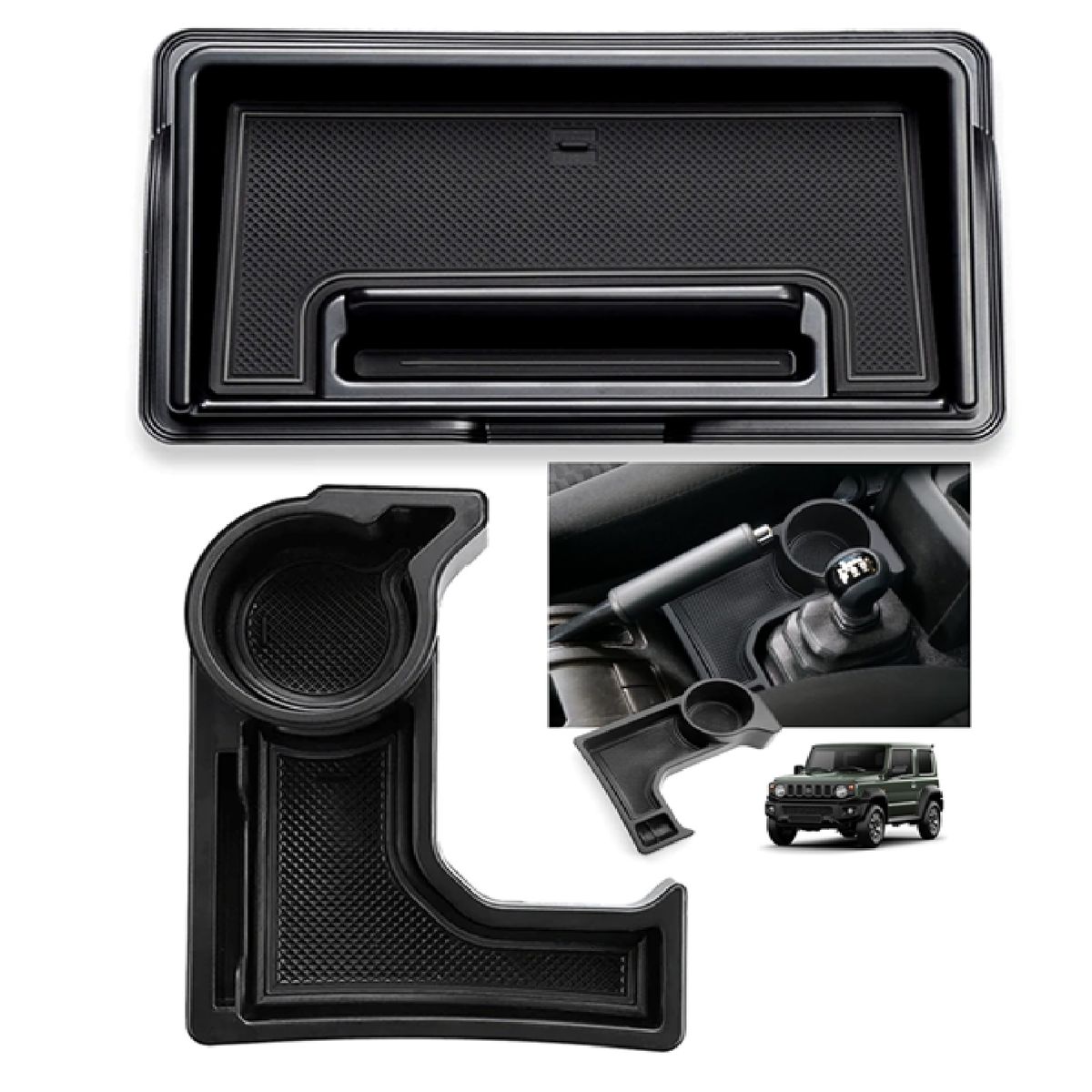 GENERICO - Porta Vaso Auto Organizador Aceesorios Multifuncional Suzuki Jimny Automatico Cafe Moneda Billertera