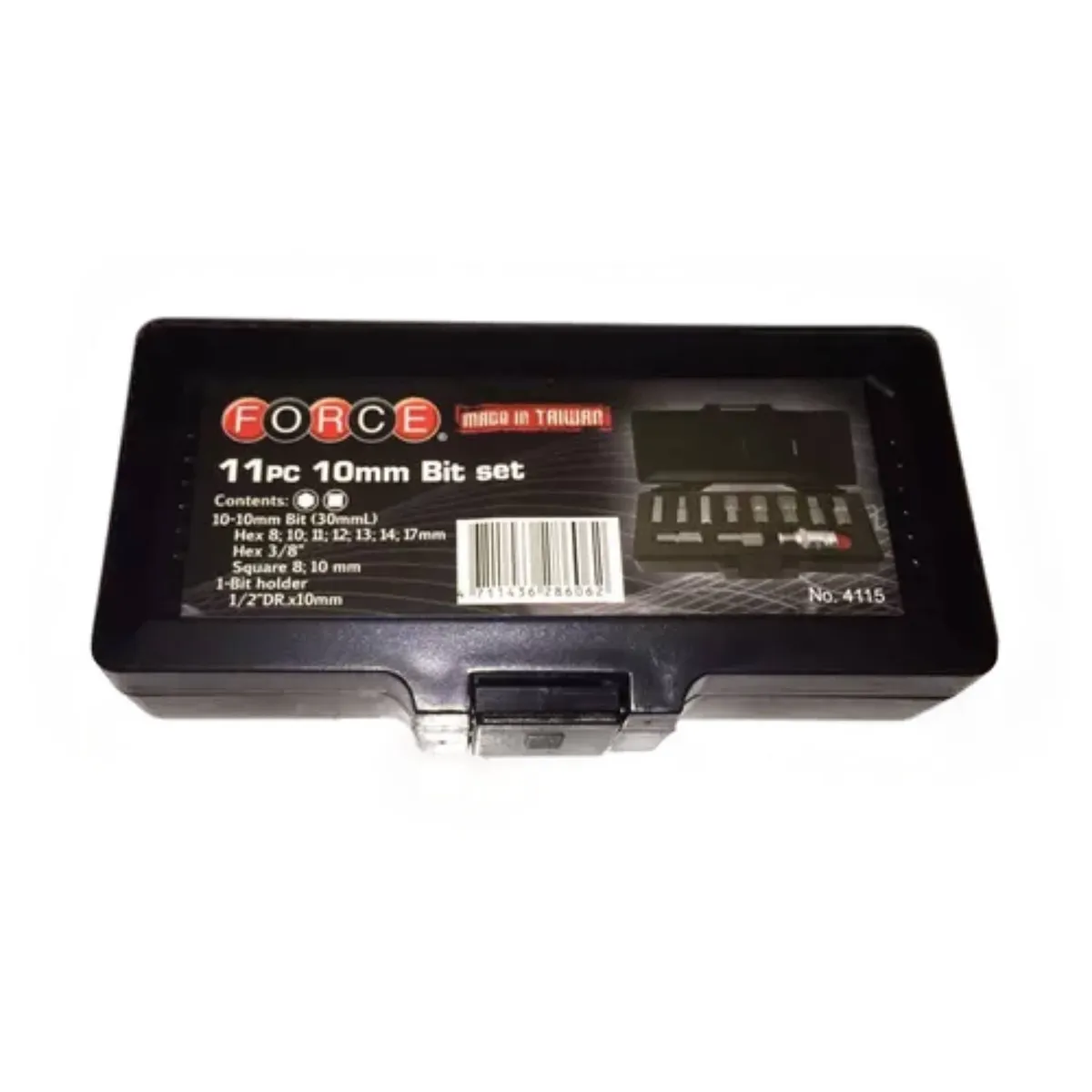 FORCE - Juego Puntas Allen Force 8 a 17mm con Dado Toma 4115 Caja Dura Hexagonal