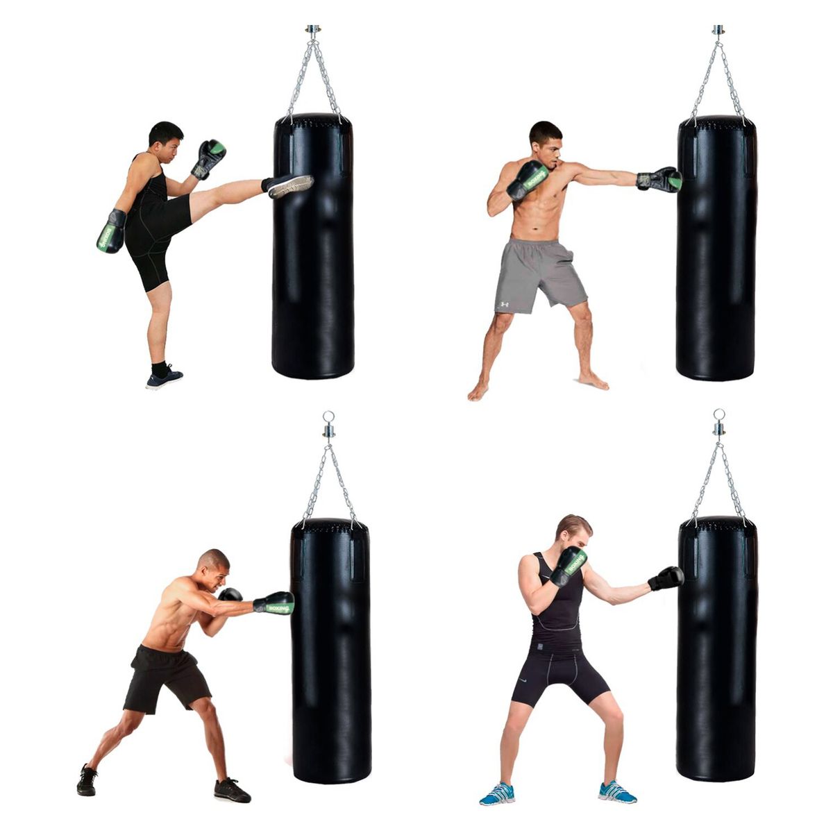 ATLETIS - Guantes para Boxeo Profesional de 12 Oz Verde