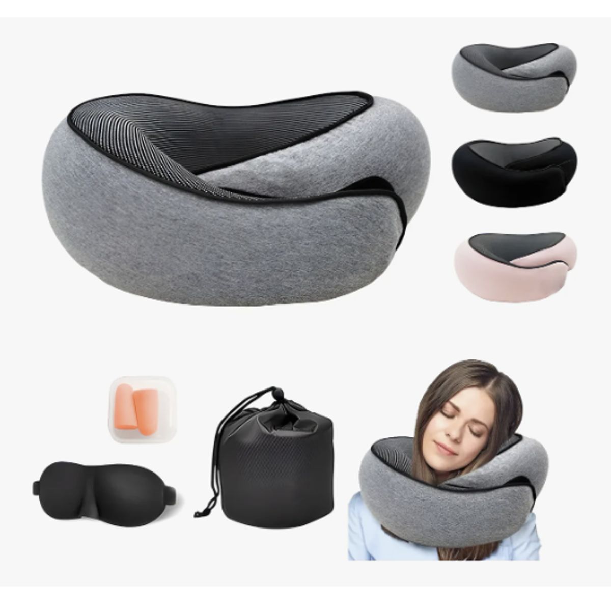 GENERICO - Dormir Almohada Cervical Viaje Con Memoria Cojin De Cuello