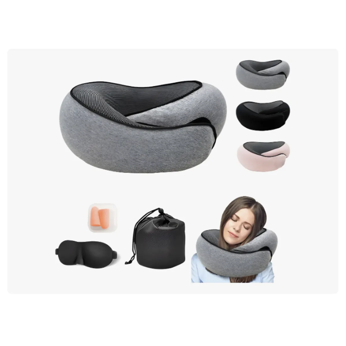 GENERICO - Dormir Almohada Cervical Viaje Con Memoria Cojin De Cuello