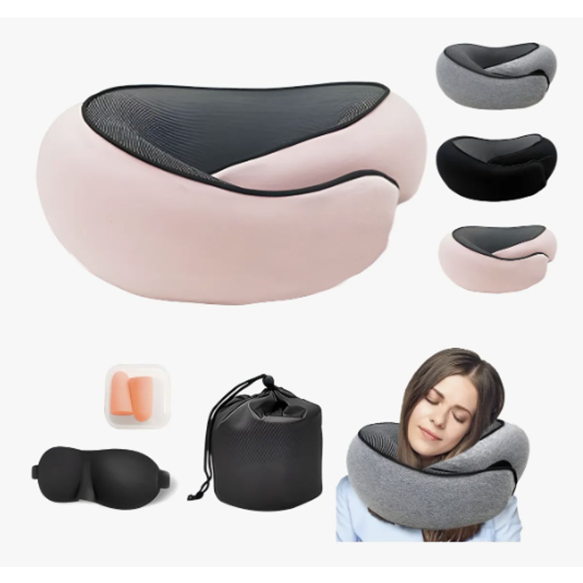 GENERICO - Dormir Almohada Cervical Viaje Con Memoria Cojin De Cuello