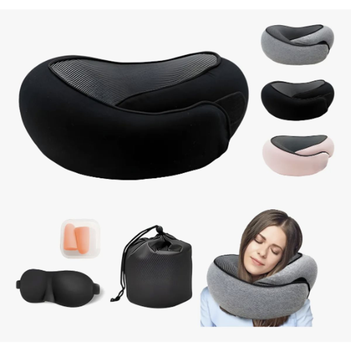 GENERICO - Dormir Almohada Cervical Viaje Con Memoria Cojin De Cuello