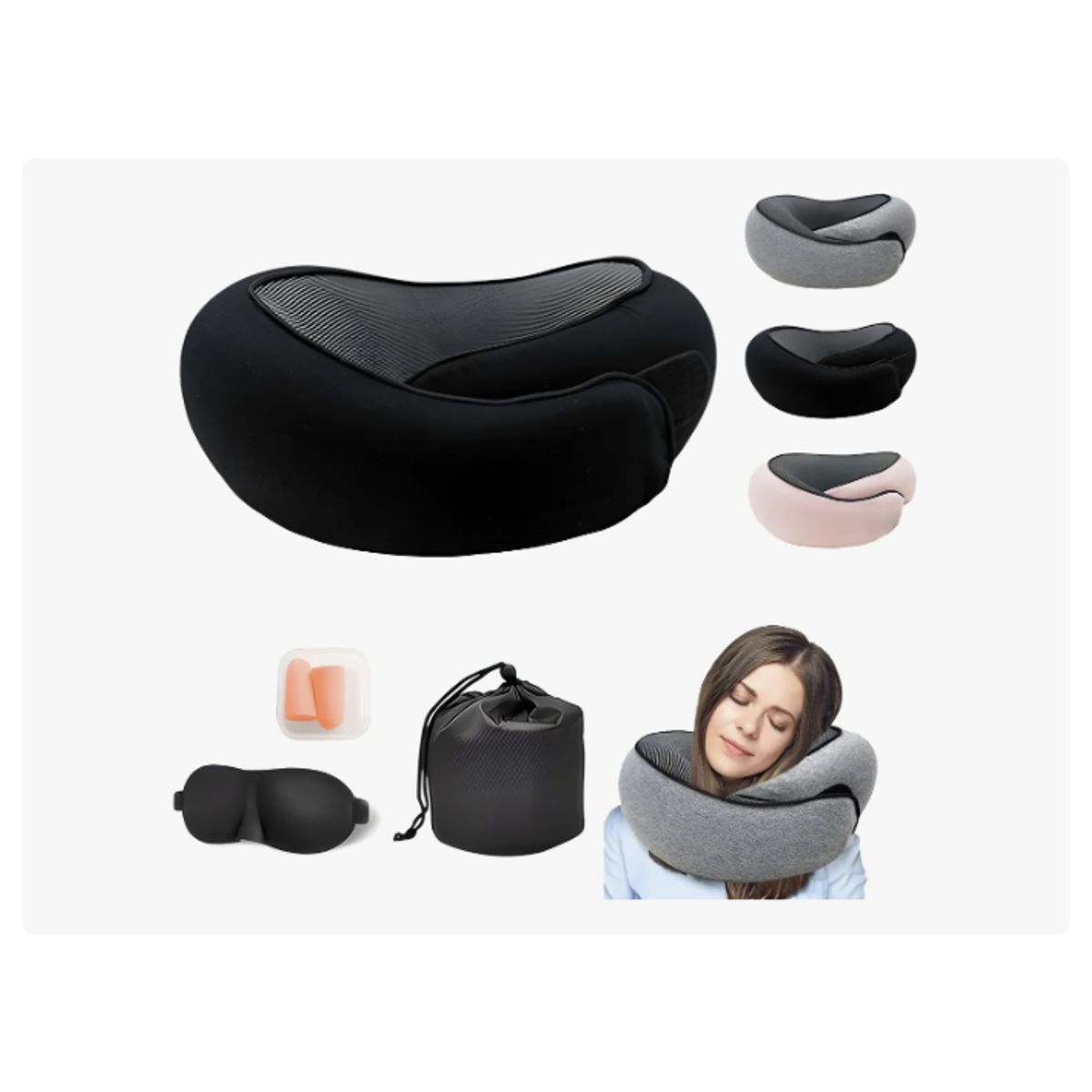 GENERICO - Dormir Almohada Cervical Viaje Con Memoria Cojin De Cuello