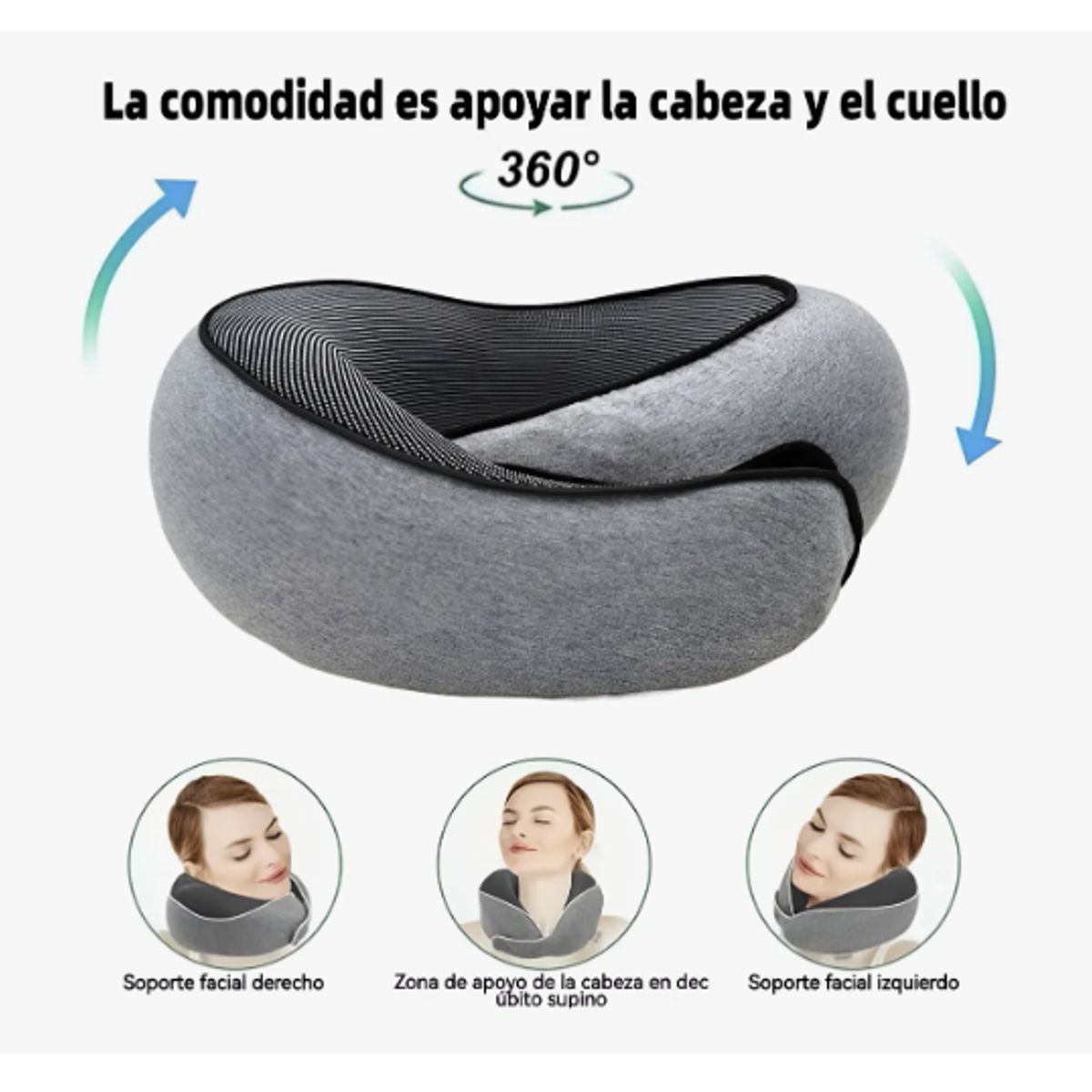 GENERICO - Dormir Almohada Cervical Viaje Con Memoria Cojin De Cuello