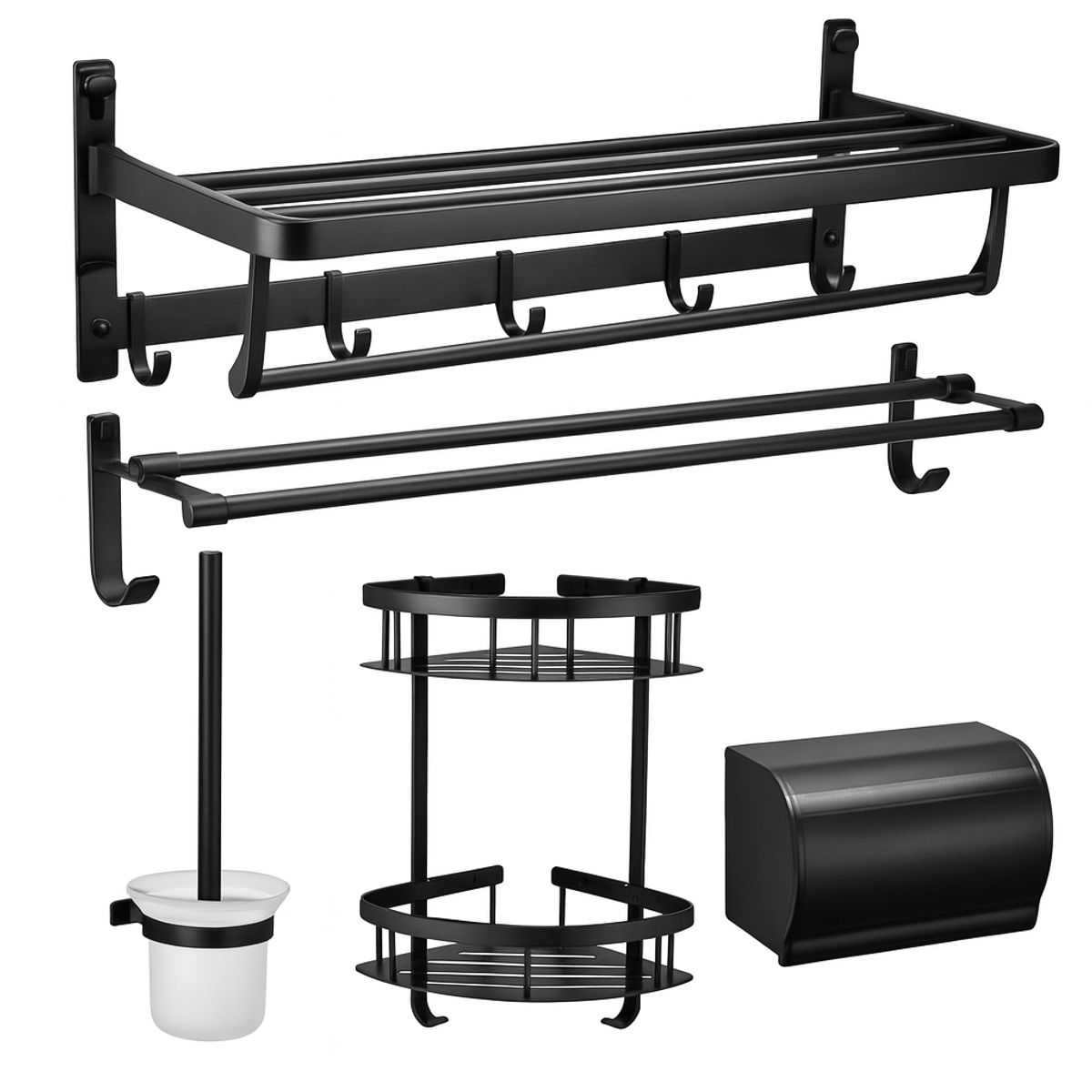 GENERICO - Set Accesorios Baño 6 Piezas - BOQU