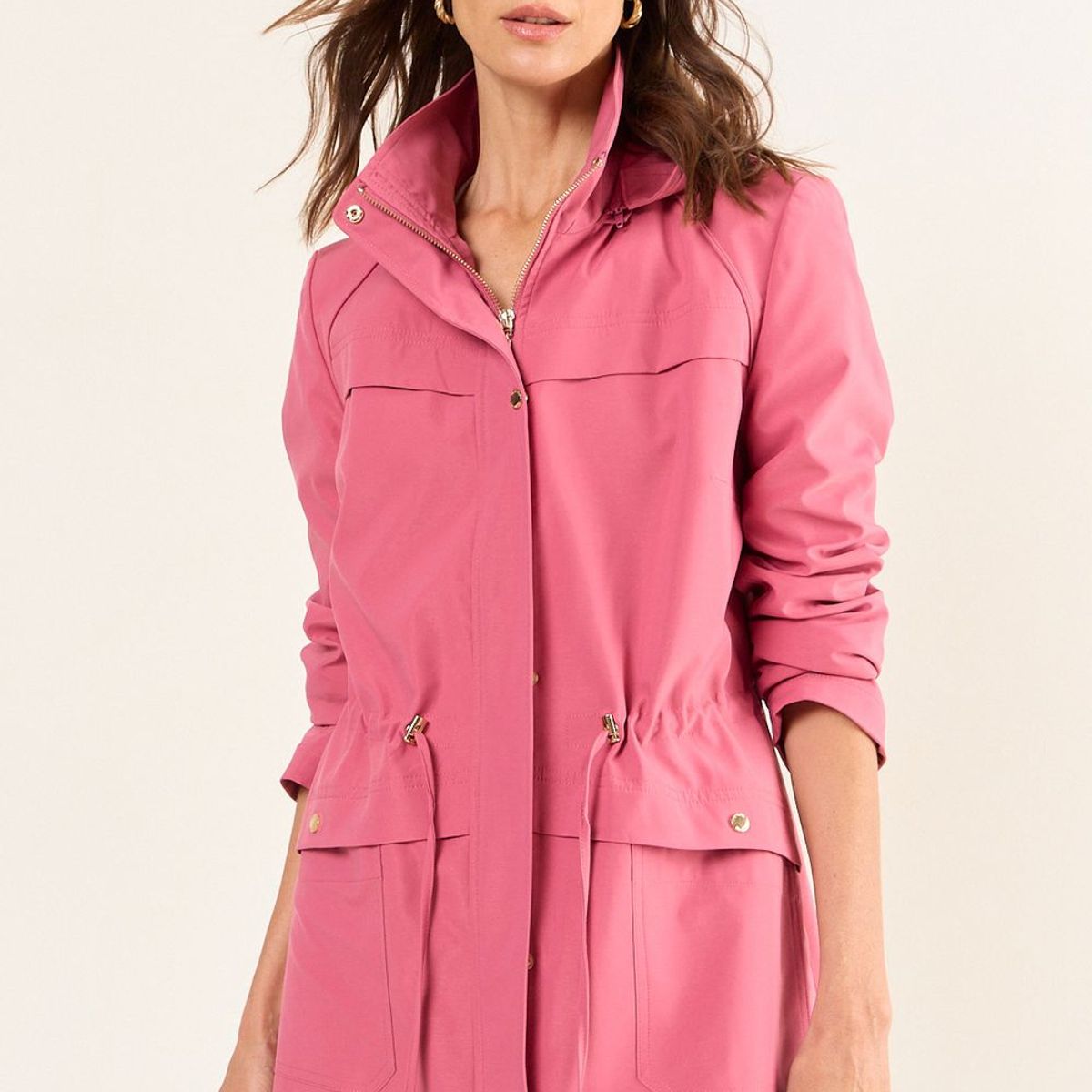 MA GRIFFE - Trench Sport Con Gorro Desmontable Mujer Rosa Magriffe
