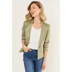 MA GRIFFE - Chaqueta Abierta Mujer Avellana Magriffe