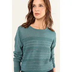 MA GRIFFE - Tejido Cerrado Lurex Mujer Verde Magriffe