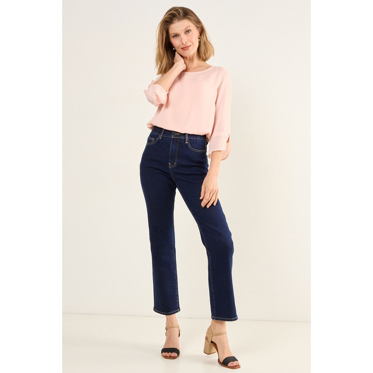 MA GRIFFE - Jeans Liso Mujer Azul Magriffe