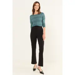 MA GRIFFE - Calza Recta Mujer Negro Magriffe