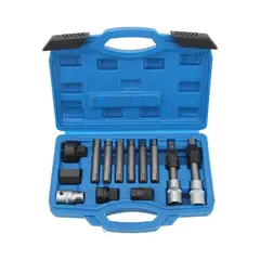 IMPORTCLICK - Set 13 Piezas Extractor Polea Alternador Universal 13,5x23,5x13,5 CM Azul